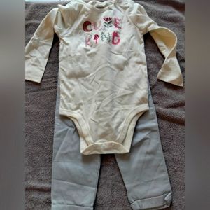 NWT Toddler Girls 2 piece set  Bodysuit and pants 24 months